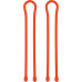 Organizador flexível Nite Ize Gear Tie Reusable Rubber Twist Tie 45,7cm Laranja brilhante com duas unidades